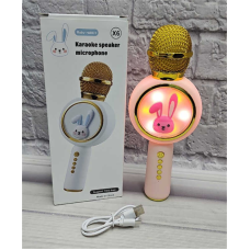 Мікрофон C 72101 (60) зміна голосу, Bluetooth, підсвічування, регулювання гучності,  Type-C кабель, в коробці
