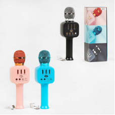 Мікрофон С 60081 (50) 3 види, TF Card, караоке, bluetooth, USB, колонка, в коробці, ВИДАЄТЬСЯ ТІЛЬКИ МІКС ВИДІВ