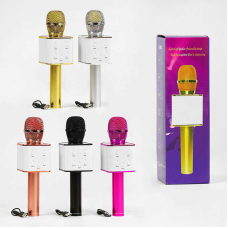 Мікрофон С 60088 (50) 5 видів, караоке, bluetooth, USB, колонка, в коробці, ВИДАЄТЬСЯ ТІЛЬКИ МІКС ВИДІВ