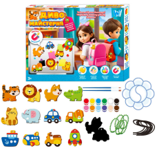 Магнітні брелки “Диво майстерня“ 47751 (60) “WToys“, шнурок, основи, фарби, пензлики, палітра, в коробці
