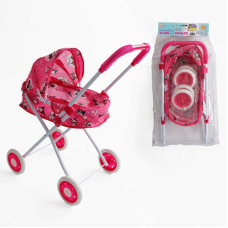 Візок для ляльки TK 71-104 (24/2) “TK Group“, складна конструкція, пупс до 35 см, металевий каркас, в пакеті