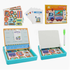 Магнітні пазли C 52503 (28) “Транспорт“, дерев’яна дошка, маркер, картки, магніт, назви англійською мовою, в коробці