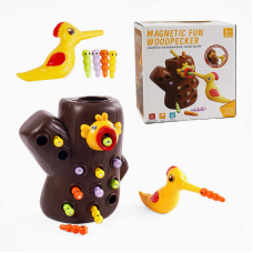 Магнітна гра ME 143 (48/2) пташка з магнітним дзьобом, хробаки, в коробці