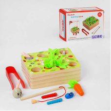 Магнітна гра С 57544 (36), магнітні черв’ячки, пінцет, бджілки, в коробці