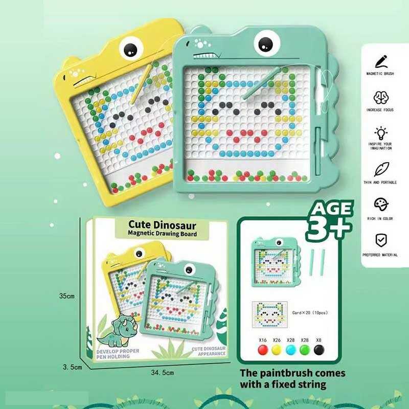 Магнітна мозаїка ME 078 (24/2) “Динозавр”, магнітний стилус, картки із завданнями, в коробці Магнітна мозаїка ME 078 (24/2) “Динозавр”, магнітний стилус, картки із завданнями, в коробці