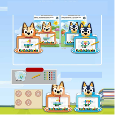 Магнітна мозаїка W 6516 (100) 2 види, магнітна дошка, стилус, картки з завданнями, герой, в коробці