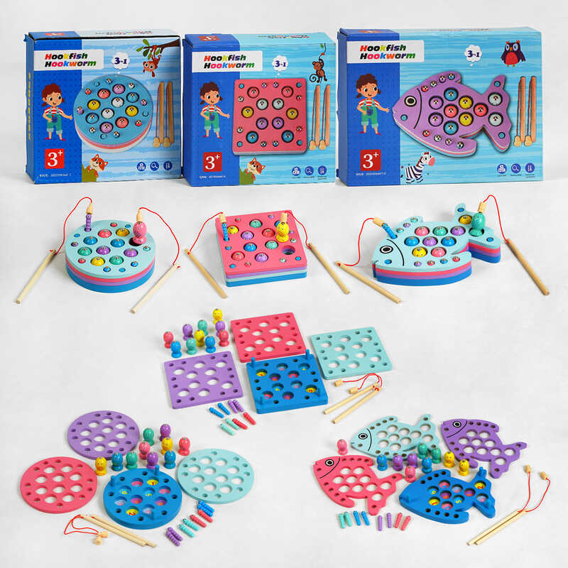 Магнітна риболовля C 60887 (48) 3 види, вивчення цифр, розкладна платформа, в коробці, ВИДАЄТЬСЯ ТІЛЬКИ МІКС ВИДІВ