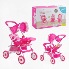 Візок для ляльок SO 6911 K (12) металева основа, додатковий кошик, складний каптур, в коробці