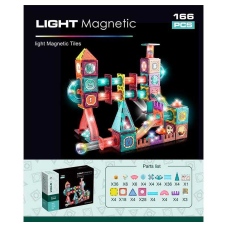 Магнітний конструктор CH 1175 (8) 166 деталей, підсвічування, лабіринт, кульки, наліпки, в коробці