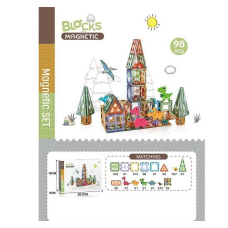 Магнітний конструктор CH 1198 (12) “Парк динозаврів”, 98 деталей, в коробці