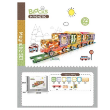 Магнітний конструктор CH 1203 (12) “Потяг”, 72 деталі, в коробці