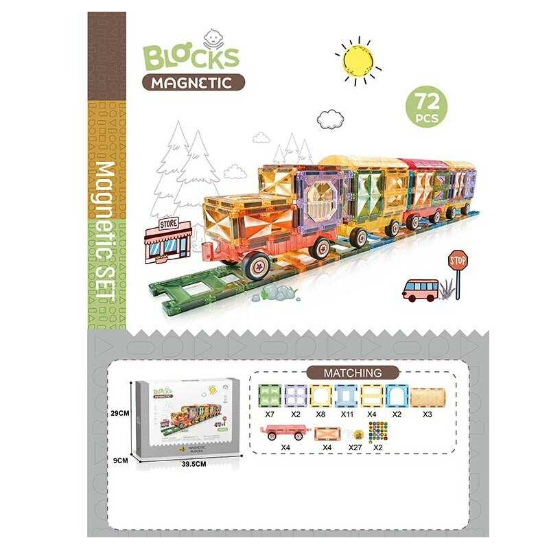 Магнітний конструктор CH 1203 (12) “Потяг”, 72 деталі, в коробці Магнітний конструктор CH 1203 (12) “Потяг”, 72 деталі, в коробці