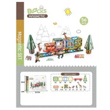 Магнітний конструктор CH 1210 (12) 56 деталей,  фігурки тварин, в коробці