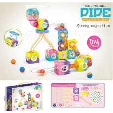 Магнітний конструктор G 0098-1 (36/2) 89 елементів, кульки, тунелі, наліпки, в коробці