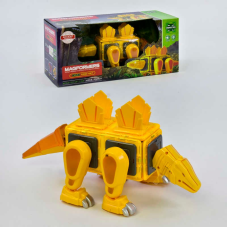 Магнітний конструктор LQ 625 (16/2) “Динозавр“, 20 деталей, світло, звук, в коробці