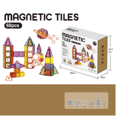 Магнітний конструктор XC-C 6 (16/2) 68 деталей, в коробці