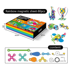 Магнітний конструктор XC-D 17 (18/2) 80 деталей, в коробці
