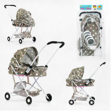 Візок для ляльок TK 44-711 (24/2) металева основа, додатковий кошик, складний каптур, у пакеті