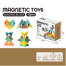 Магнітний конструктор XC-D 8 (48/2) 12 деталей, в коробці