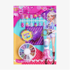 Манікюрний набір 9222 C (432/2) тіпси, стрічка, лак, стрази, каблучка, на листі