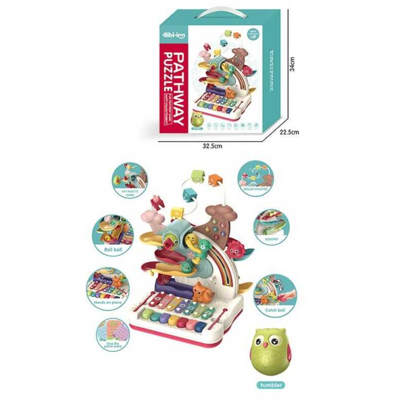 Ігровий центр 688-33 (12/2) піаніно, ксилофон, кульки, магнітні черв’ячки, в коробці