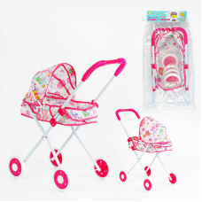 Візок для ляльок ТК 15-230 (24/2) “TK Group“, складна конструкція, пупс до 35 см, в пакеті