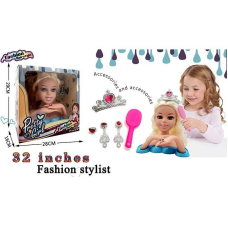 Манекен для зачісок 3397 (24/2) прикраси, щітка для волосся, в коробці