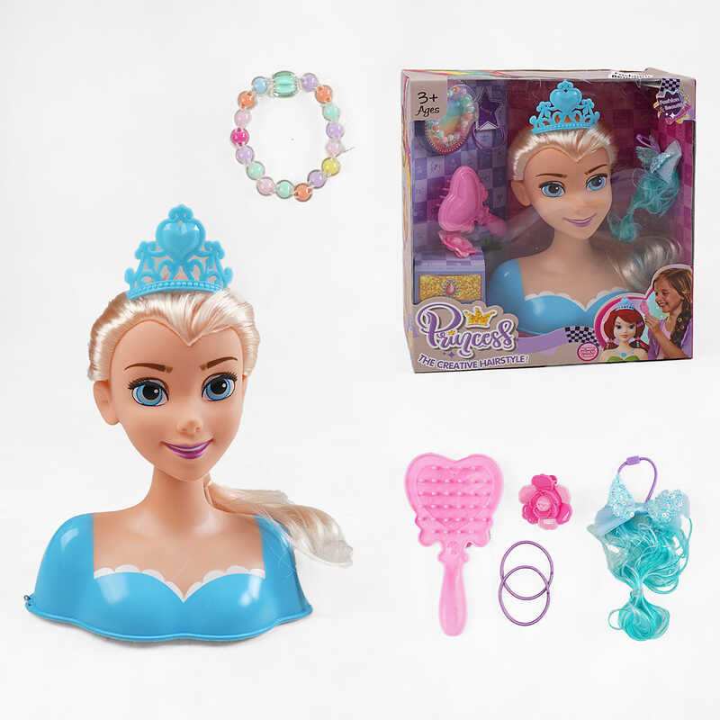 Манекен для зачісок LK 1712 (48/2) гребінець, аксесуари, в коробці