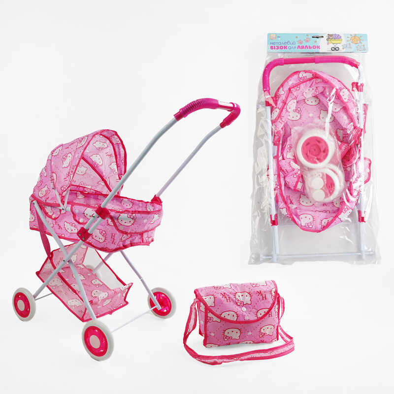 Візок для ляльок ТК 19-705 (24/2) “TK Group“, складна конструкція, пупс до 45 см, сумочка, кошик, металевий каркас, в пакеті Візок для ляльок ТК 19-705 (24/2) “TK Group“, складна конструкція, пупс до 45 см, сумочка, кошик, металевий каркас, в пакеті