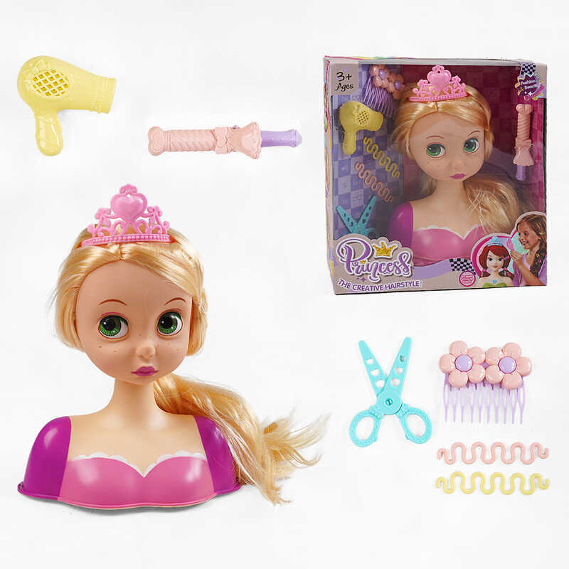 Манекен для зачісок LK 1713 (48/2) гребінець, аксесуари, в коробці Манекен для зачісок LK 1713 (48/2) гребінець, аксесуари, в коробці