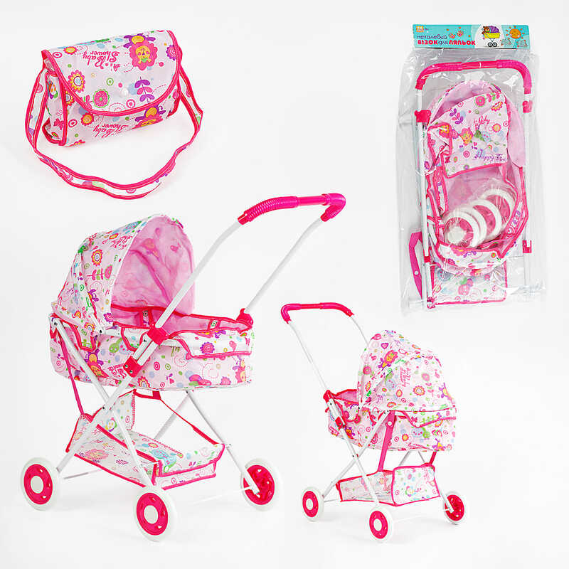 Візок для ляльок ТК 42-890 (24/2) “TK Group“, складна конструкція, пупс до 45 см, сумочка, кошик, в пакеті Візок для ляльок ТК 42-890 (24/2) “TK Group“, складна конструкція, пупс до 45 см, сумочка, кошик, в пакеті