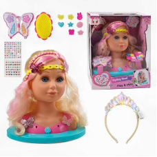 Манекен для зачісок YL 888 D-1 (8) манекен для зачісок та макіяжу, світловий ефект, з аксесуарами, в коробці