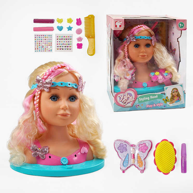 Манекен для зачісок YL 888 E-1 (8) манекен для зачісок та макіяжу, світловий ефект, з аксесуарами, в коробці