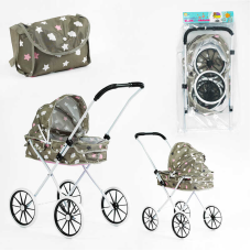Візок для ляльок ТК 54-366 (24/2) “TK Group“, складна конструкція, пупс до 45 см, сумочка, в пакеті