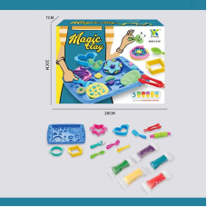 Маса для ліплення 2930 C (60) 5 кольорів тіста, формочки, аксесуари, в коробці