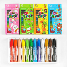 Масляна пастель C 60738 (288) 4 види, 12 кольорів, в коробці, ВИДАЄТЬСЯ ТІЛЬКИ МІКС ВИДІВ