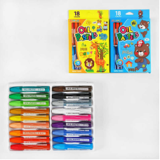 Масляна пастель C 60739 (196) 2 види, 18 кольорів, в коробці