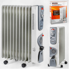Масляний обігрівач з дуйкою Nikura 16894 (1) 11 секцій, потужність 2500 Вт, в коробці