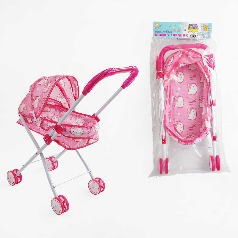 Візок для ляльок ТК 65-097 (24/2) “TK Group“, складна конструкція, пупс до 35 см, металевий каркас, в пакеті 