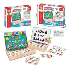 Математика XHM - 9916 A (48/2) магнітна гра, двостороння основа — для магнітів та маркера, 1 маркер “пиши-витирай”, в коробці