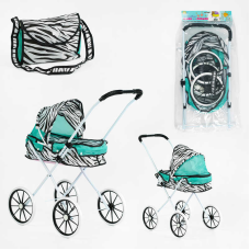 Візок для ляльок ТК 70-145 (24/2) “TK Group“, складна конструкція, пупс до 45 см, сумочка, в пакеті