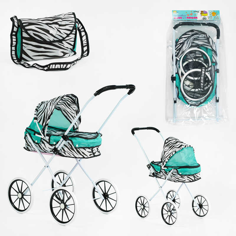 Візок для ляльок ТК 70-145 (24/2) “TK Group“, складна конструкція, пупс до 45 см, сумочка, в пакеті