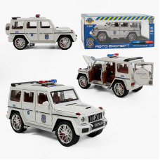 Машина 32968 (24/2) “Авто Експерт“, “Поліція“,  інерція, звук, підсвічування, відчиняються двері, багажник, капот, масштаб 1:24, в коробці