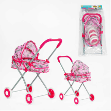 Візок для ляльок ТК 80-758 (24/2) “TK Group“, складна конструкція, пупс до 35 см, в пакеті