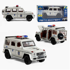 Машина 41393 (72/2) “Авто Експерт“, “Поліція“, металопластик, 1:32, звук, світло, інерція, відкриваються двері, в коробці