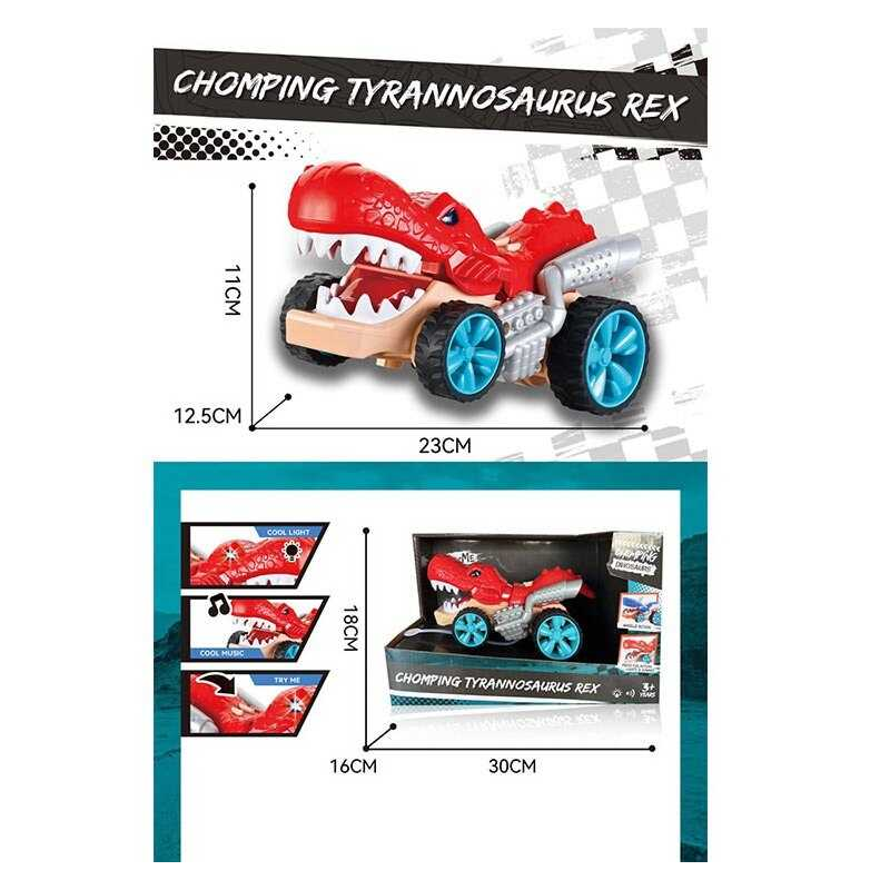 Машина 5518 (24) “Тиранозавр“, підсвічування, звукові ефекти, їздить, рухає пащею, в коробці