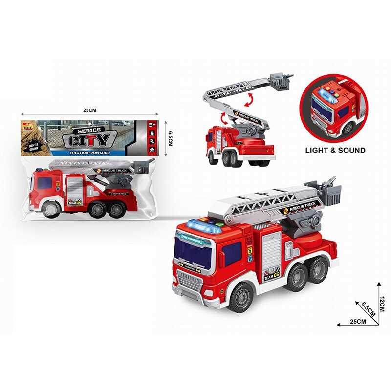 Машина 66-11 F (72) “Пожежна машина”, звуки, підсвічування, інерція, гумові колеса, в пакеті