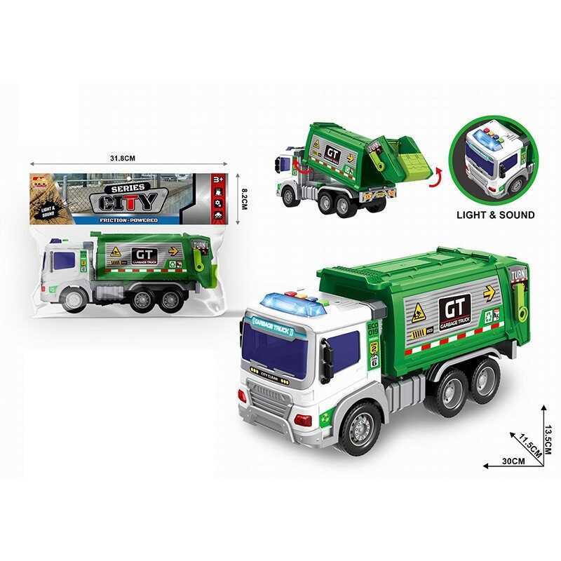 Машина 66-4 B (36) “Сміттєвоз”, звуки, підсвічування, інерція, гумові колеса, рухливі елементи, в пакеті