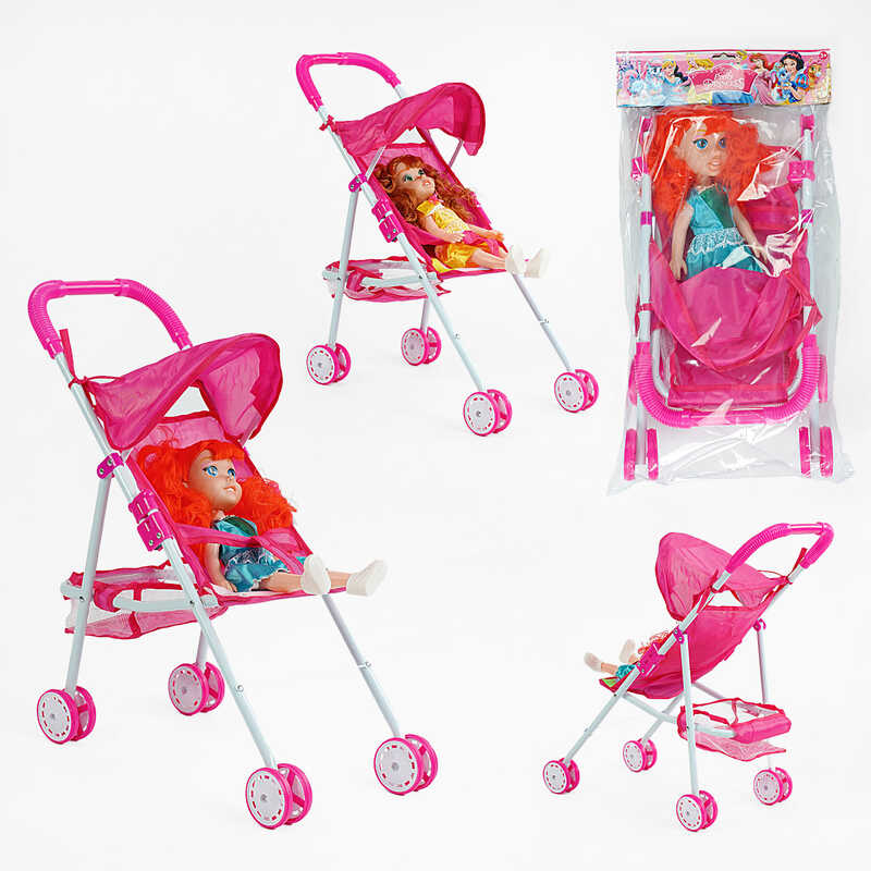 Візок з лялькою YL 1011 B (36) висота ляльки 32 см, у пакеті