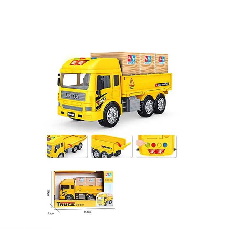 Машина 8030-100 A (24/2) на батарейках, звукові ефекти, підсвічування, рухомі деталі, картонні муляжі вантажу, в коробці